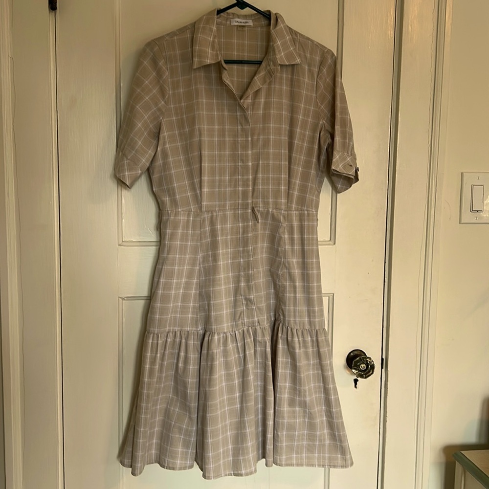 Calvin Klein Cotton/ Polyester Plaid Dress